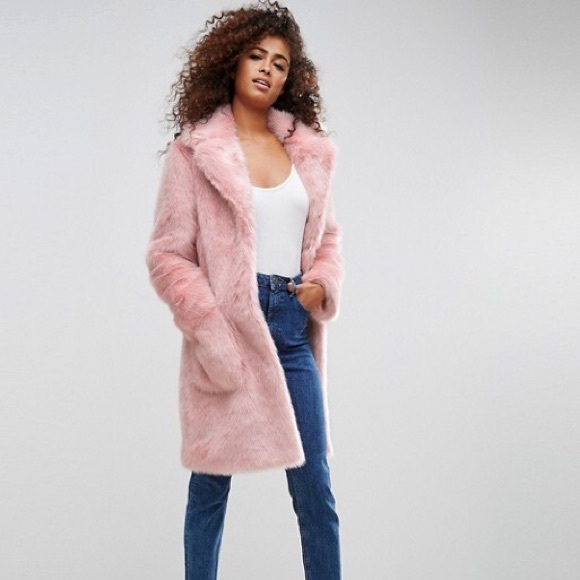 Pink faux fur coat - Picture 1 of 1
